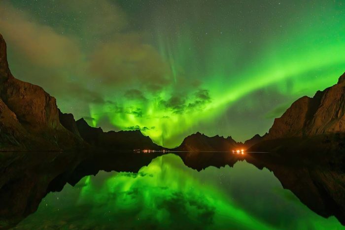 LED-Bild Lofoten Nordlichter