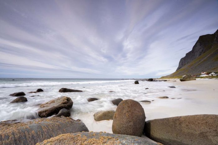 Leinwandbild Lofoten Strand