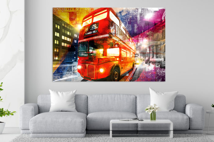 Aludibondbild London Bus Art