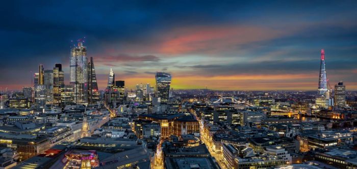 LED Bild Frankfurt Skyline